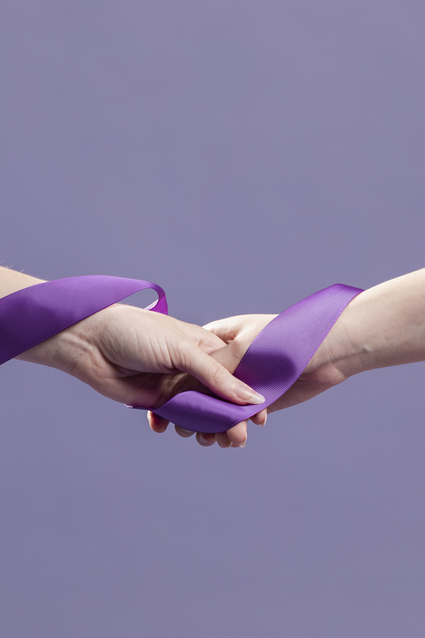 Women Hands Holding Ribbon