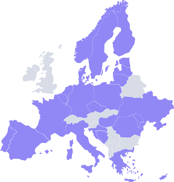 Participating countries map